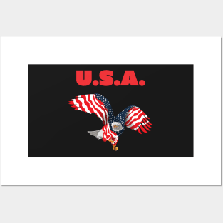 U.S.A. Eagle Flag Posters and Art